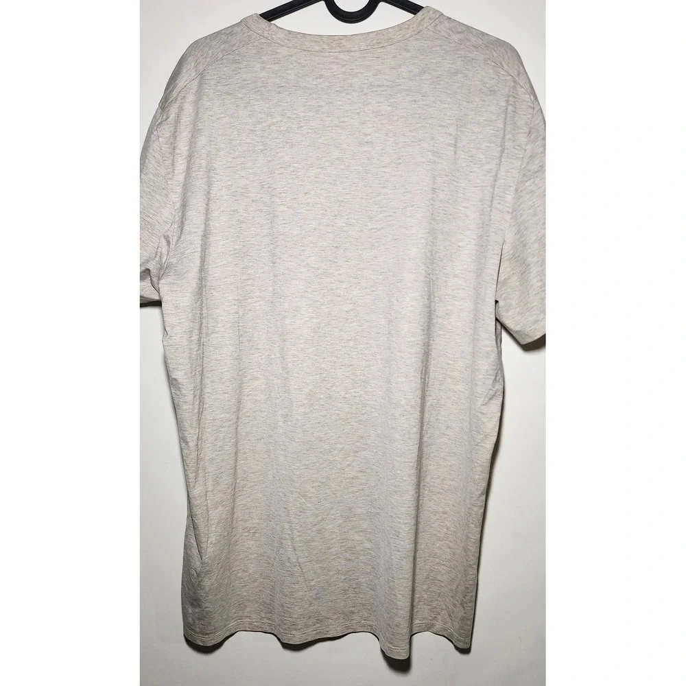 Lululemon Mens SZ Large Short Sleeve Crew Neck T-Shirt Heathered Oatmeal Beige